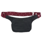 Gassi-Tasche, Bauchtasche aus Baumwolle Bordeaux Rot mit Mustermix und wasserabweisendem Innenraum. Reißverschlussfach auf der Rückseite.