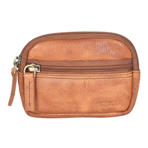 Kleine Beuteltasche Leder TAN mit Gürtelschlaufen