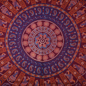 Indisches Laken Wandtuch Mandala Hippie Tagesdecke - Dekor Decke Groß 420 / 96 Nijens