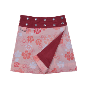 Wenderock für Kinder in Rosa mit Blumenmotiven