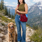 Gassi-Tasche mit Flaschenhalter „Konstanz“ Cord Bordeauxrot (118)