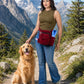 Gassi-Tasche mit Flaschenhalter „Konstanz“ Cord Bordeauxrot (118)