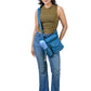 Gassi-Tasche mit Flaschenhalter "Brandenburg" Cord Petrol (120)