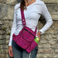 Gassi-Tasche mit Flaschenhalter „Konstanz“ Wasserabweisend Fuchsia (71011)
