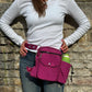 Gassi-Tasche mit Flaschenhalter „Konstanz“ Wasserabweisend Fuchsia (71011)