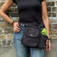 Gassi-Tasche mit Flaschenhalter „Konstanz“ Baumwoll-Canvas Schwarz (7703)