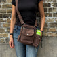 Gassi-Tasche mit Flaschenhalter „Konstanz“ Baumwoll-Canvas Braun (7705)