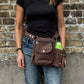 Gassi-Tasche mit Flaschenhalter „Konstanz“ Baumwoll-Canvas Braun (7705)