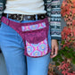 Fuchsia Stoff Gürteltasche / Bauchtasche Nijens