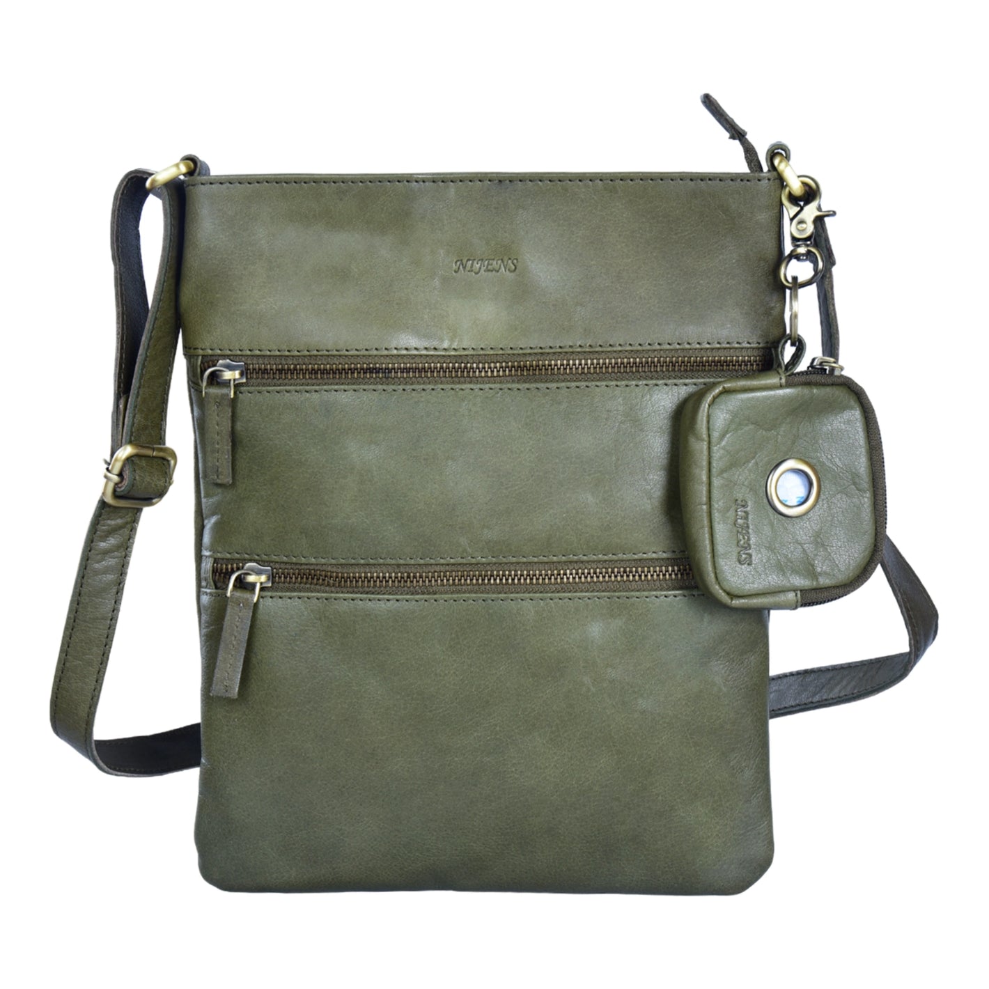 Ledertasche Umhängetasche Leder Olive