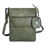 Ledertasche Umhängetasche Leder Olive