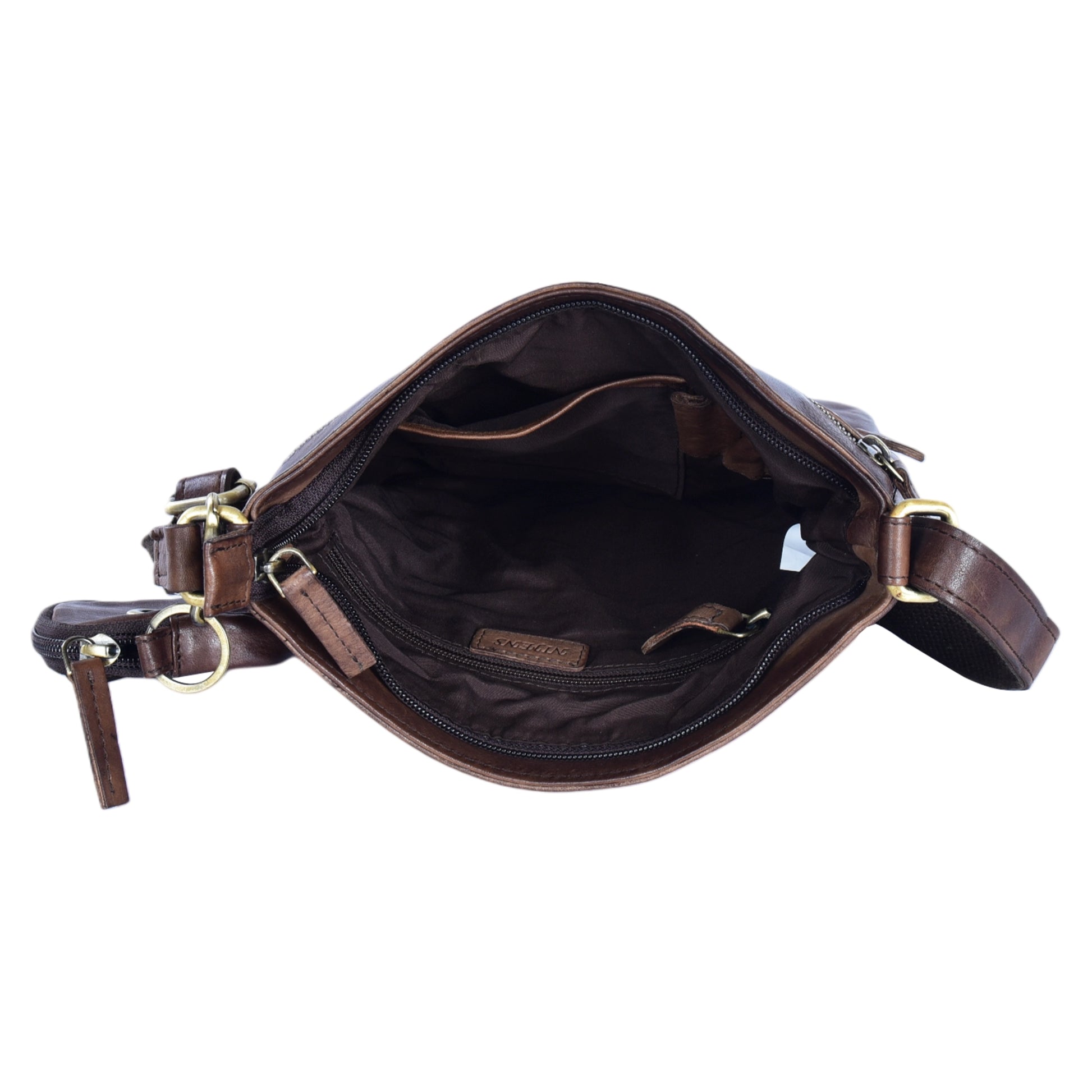 Ledertasche Umhängetasche Leder Dunkelbraun4