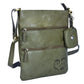 Ledertasche Umhängetasche Leder Olive mit Pfote&Herz 5