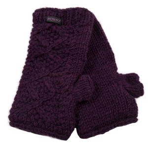 Armstulpen und Pulswärmer aus Schurwolle Diamant-Muster - Noga-07 Nijens Shop