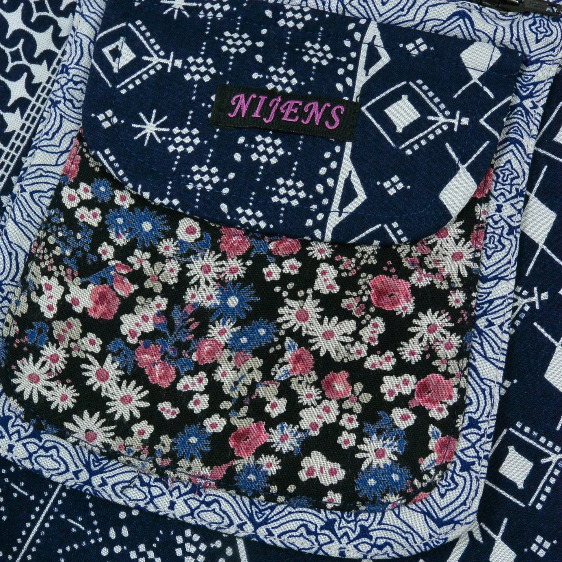 Sommerrock Wenderock Wickelrock Rayon Stoff Dunkelblau Mustermix - Choucolate Torte 07 Nijens