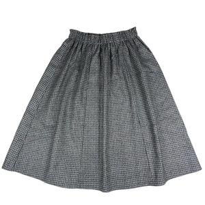 Winterrock, One Size Rock aus Wolle, grau karierter Stoff