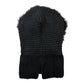 Nijens Balaclava Damen schwarz Rückansicht – gestrickte Schlupfmütze mit verlängertem Halsbereich
