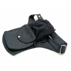 Gassi-Tasche "Barcelona" Baumwoll-Canvas Grau (Denim 01) Bild 2