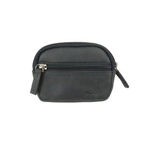 Kleine Beuteltasche aus Leder Schwarz