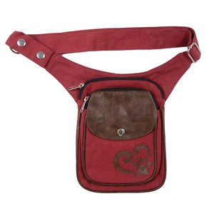 Nijens Futtertasche in Rot mit Pfote & Herz für Hunde