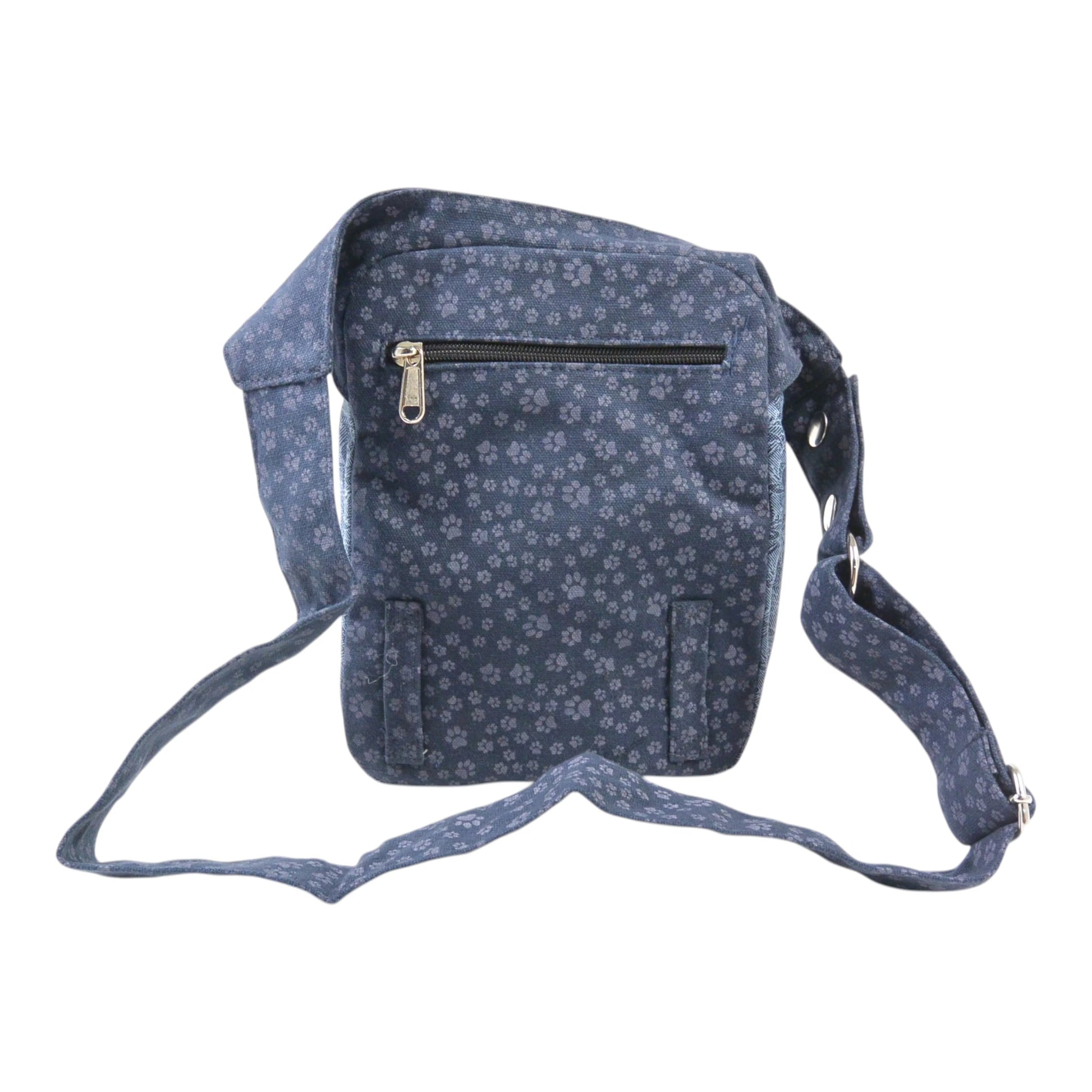 Rückseite der Gassi-Tasche Freiburg mit Reißverschlussfach