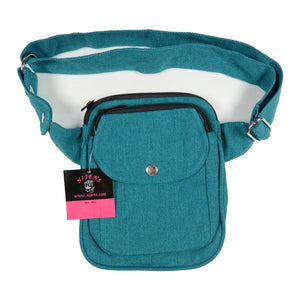 Gassi-Tasche Bauchtasche Canvas Petrol