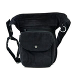 Gürteltasche, Gassi-Tasche aus Cord Charcoal. Diese Gürteltasche hat zwei Reißverschlussfächer vorne sowie ein Einsteckfach, welches durch einen Überschlag mit Druckknopf verschlossen wird.