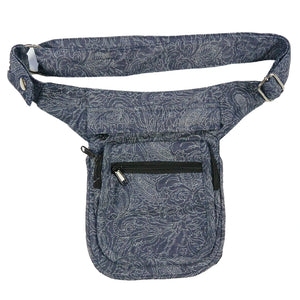Outdoor Hip Bag Nijens Hüfttasche S-XXXL Jeans Paisley Blaugrau