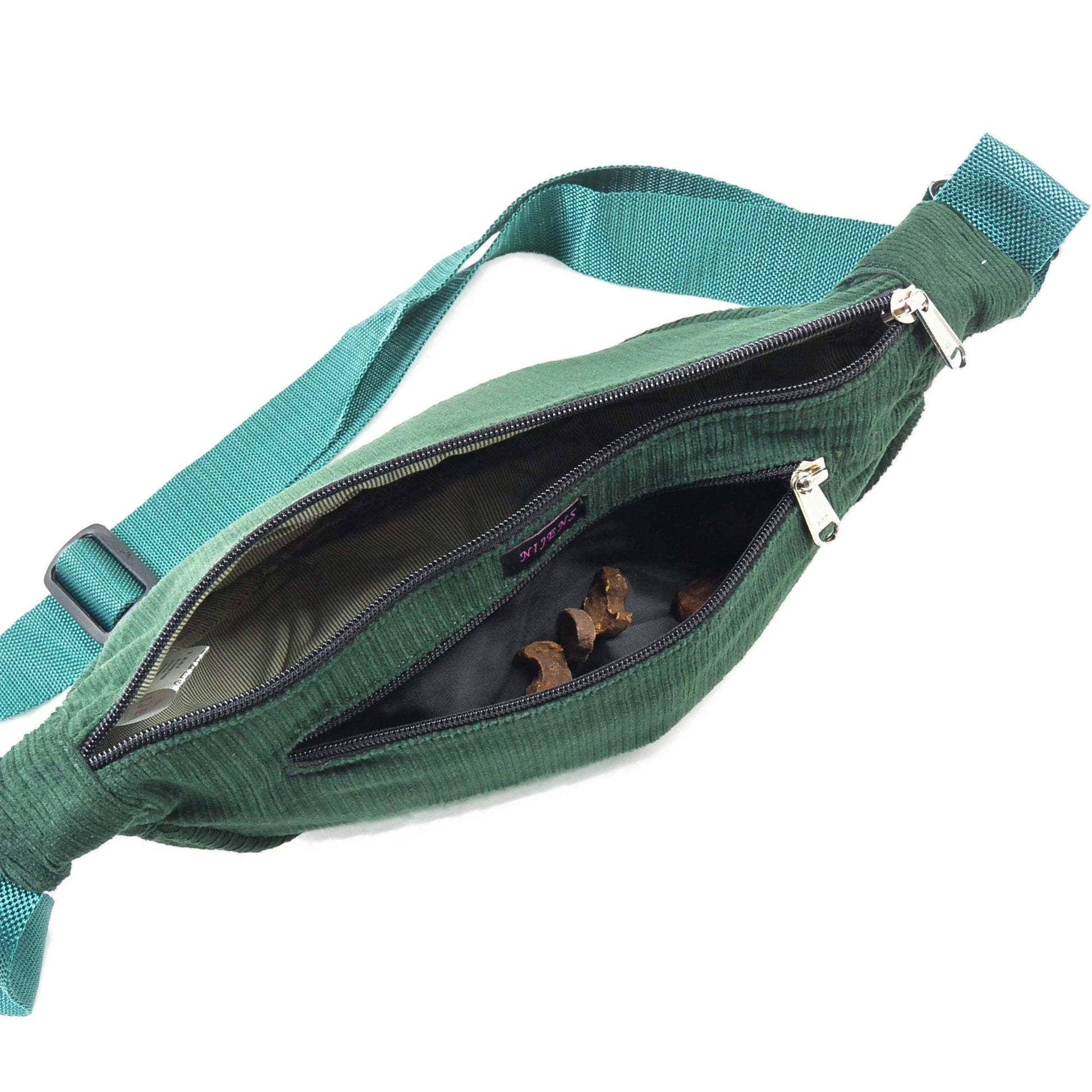 Crossbodybag aus Cord-Stoff Tannengrün - Rishikesh 111 Nijens Shop
