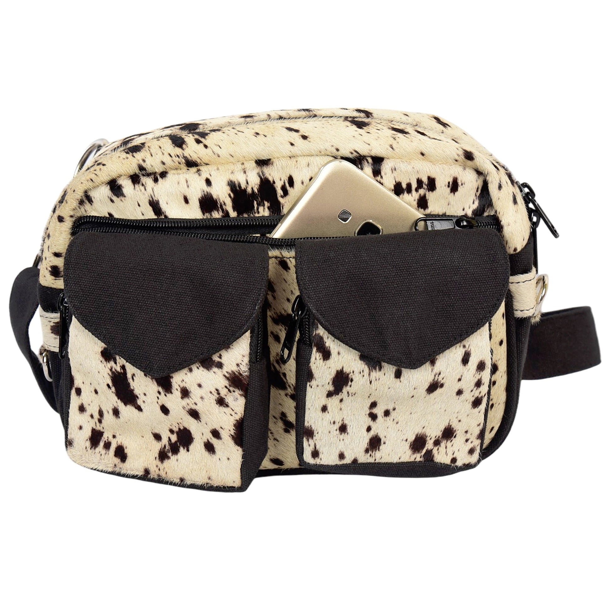 Bauchtasche / Umhängetasche, Gassi-Tasche mit Kuhfell - Berlin VI-013 Nijens Shop