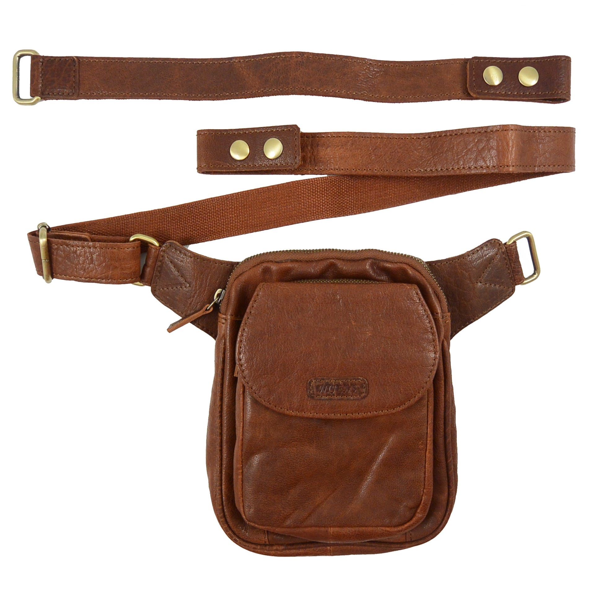 Gassi-Tasche Leder Brandy, Leckerlitasche, echtes Leder Tasche