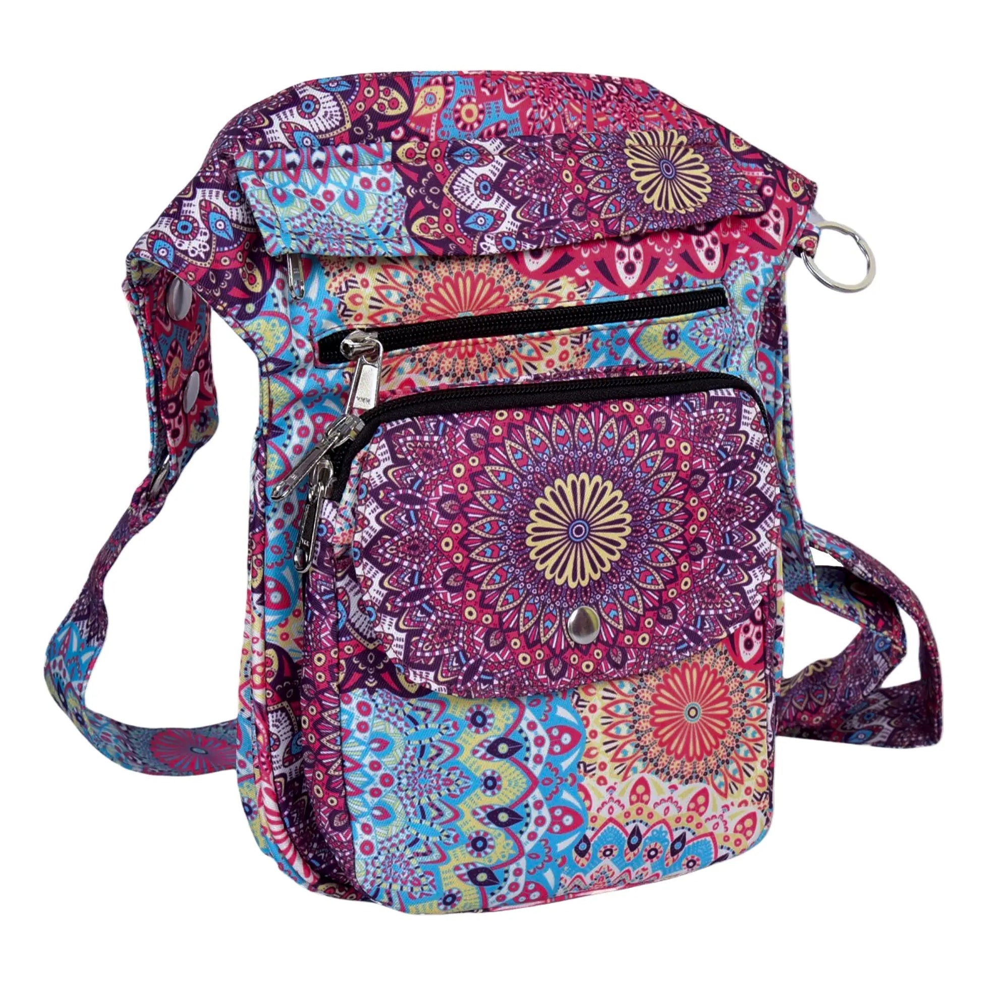 Vorderansicht der Bauchtasche im bunten Mandala-Design - Super-Hannover 505 Nijens