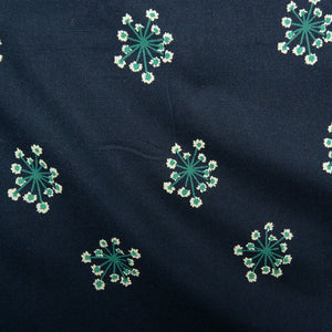 Luftige Pluderhose aus Viskose mit Blumenmuster in Teal - Nijens Shop