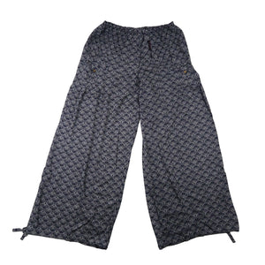 Luftige Pluderhose aus Viskose in Blau - Nijens