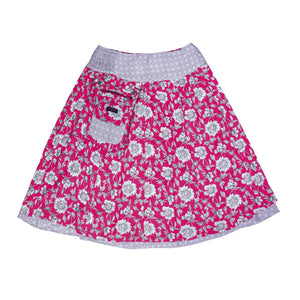 Nijens Wenderock aus Rayon Rosa mit Muster & Blüten.