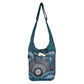 Nijens Small Shopper mit Mandala-Muster in Blau und Türkis, Frontfach mit Reißverschluss und Smartphone
