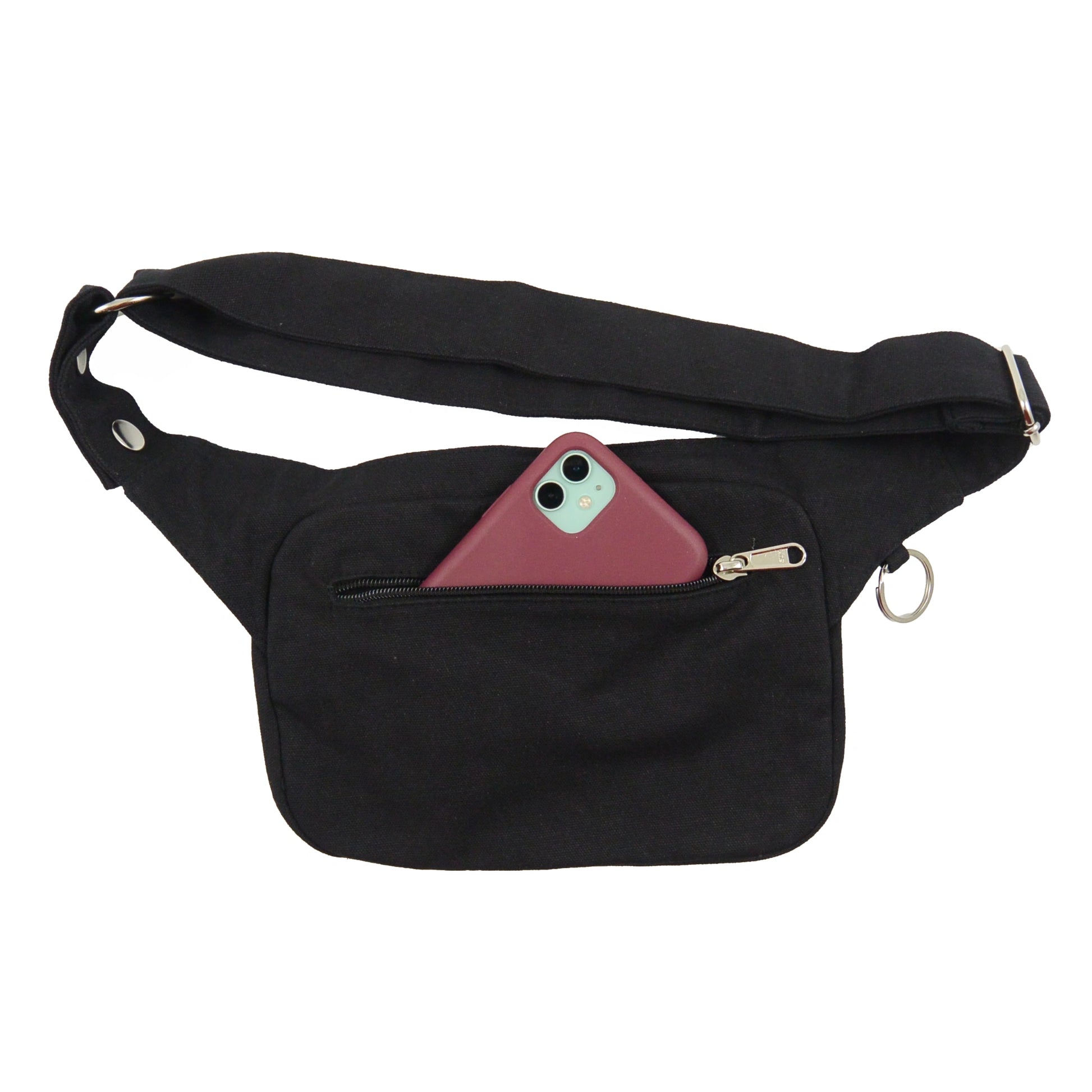 Rückansicht der Frankfurt Gassi-Tasche in Schwarz 