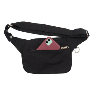 Rückansicht der Frankfurt Gassi-Tasche in Schwarz 
