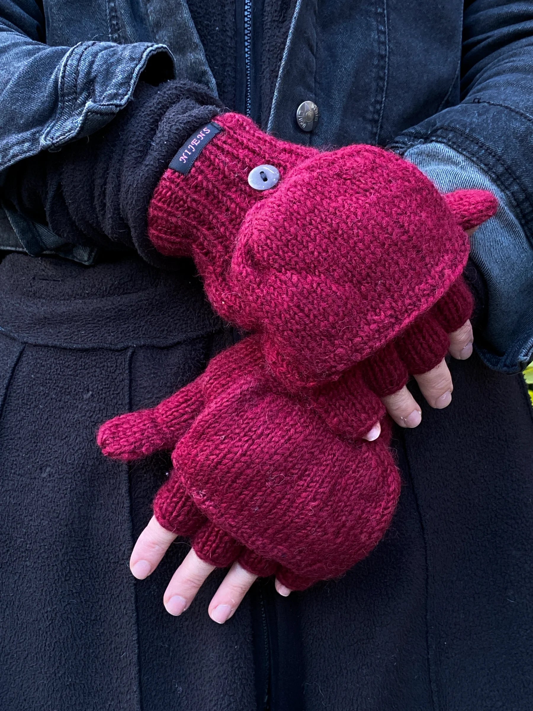 fingerlose handschuhe fäustlinge Fingerfreie Handschuhe, Fäustlinge aus Schurwolle- Handgestrickt