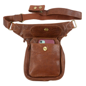 Gassi-Tasche Leder Brandy - Hannover NJ-25 10/432