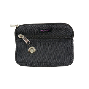 Nijens Kleine Beuteltasche mit Schlaufen - Stoff Jeans Charcoal Täschchen Denim 01