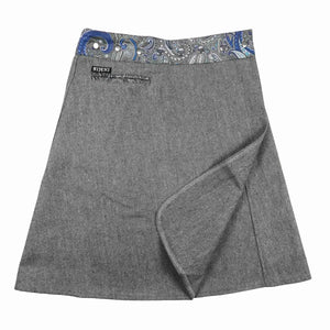 Winterrock Wickelrock Wollrock Grau