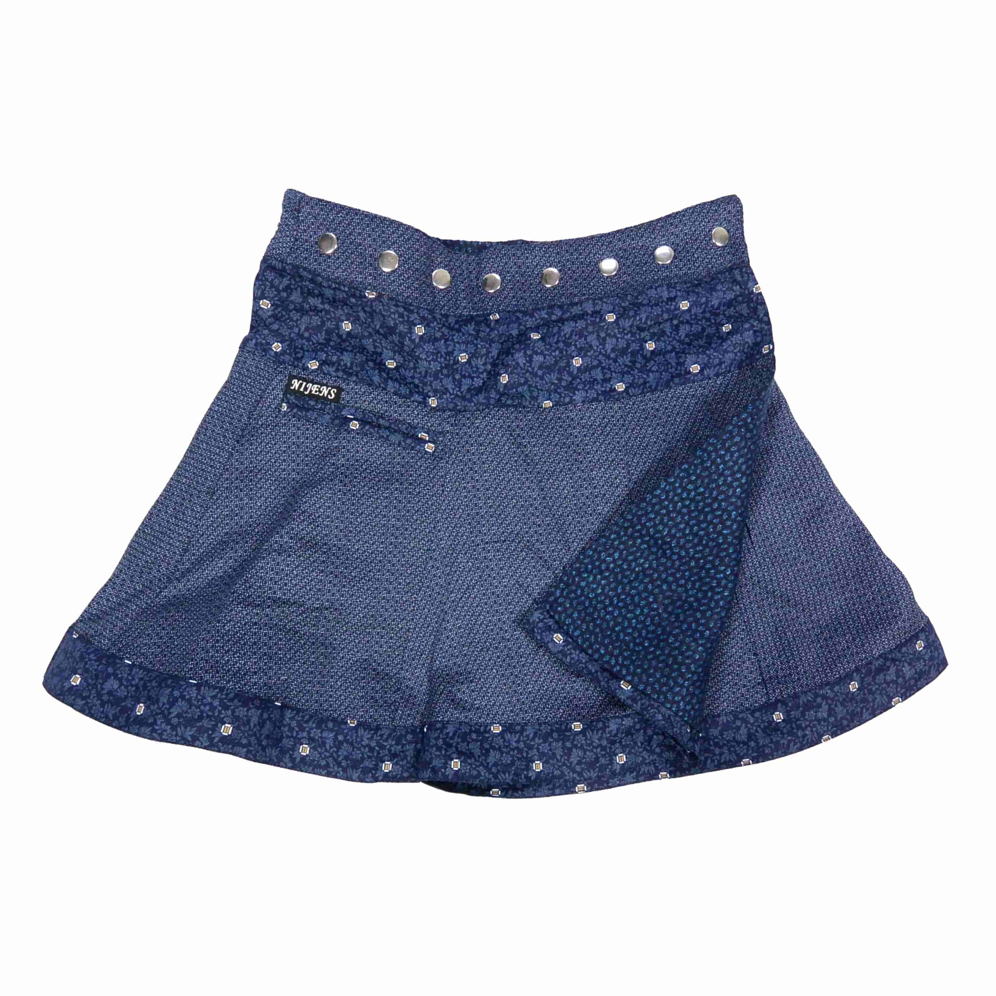  Nijens Wenderock Wickelrock Minirock Wollrock Dunkelblau