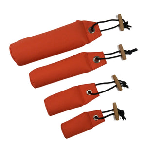 Orange Wurf-Dummys für Hunde in 4 Größen