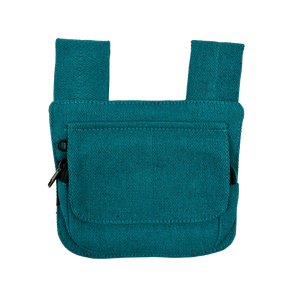 Bum Bag fabric Turquoise pouch with Belt Loops - Oxford (Petrol Two Tone-21)