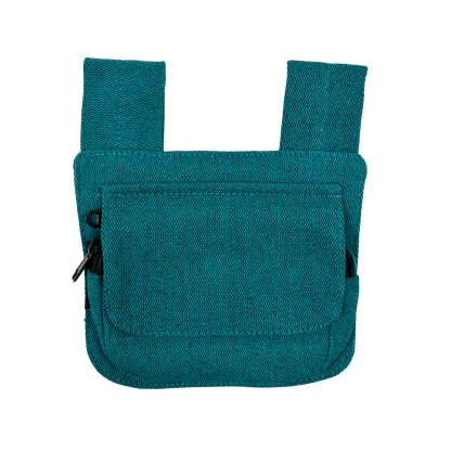 Bum Bag fabric Turquoise pouch with Belt Loops - Oxford (Petrol Two Tone-21)