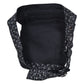 Bauchtasche Hüfttasche Stoff Baumwolle in Schwarz weiß und Muster Mix mit Reißverschlussfach und zwei Gürtelschlaufen auf der hinteren Seite.