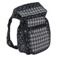 Bauchtasche Hüfttasche Stoff Baumwolle in Schwarz weiß und Muster Mix. Aufgesetztes Reißverschlussfach vorne.
