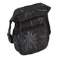 Gürteltasche Schwarz mit Palmen Motiv. Diese Tasche verfügt über 4 Reißverschlussfächer. Das Hauptfach hat einen Überlappungsschutz.