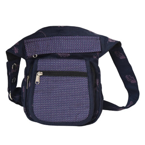 Bauchtasche, Gürteltasche aus Baumwollstoff mit Paisley Lila